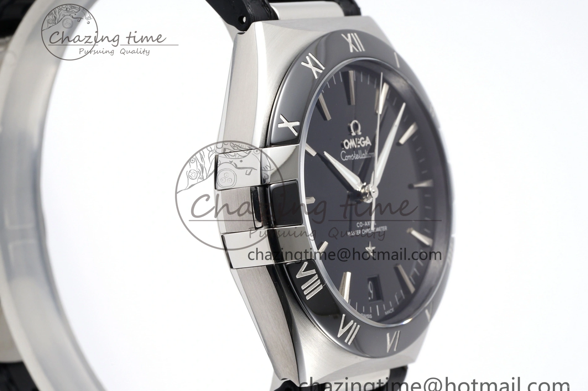 0303 Constellation Black Ceramic SS SBF 1:1 Best Edition Black Dial on Black Gummy Strap A8900 Super Clone TimelessDesign 7798